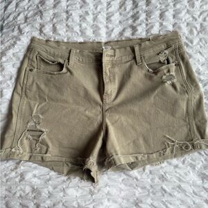 Old Navy Boyfriend Mid-Rise Denim Jean Distress Shorts - Size 14